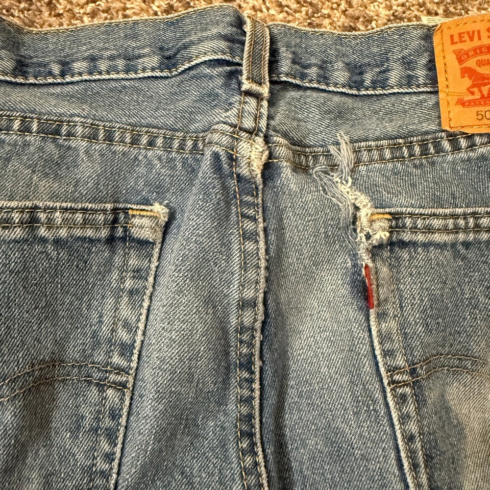 Levi's Men's Straight Blue Jeans- Levi 505 Size 34x34 - Picture 3 of 7